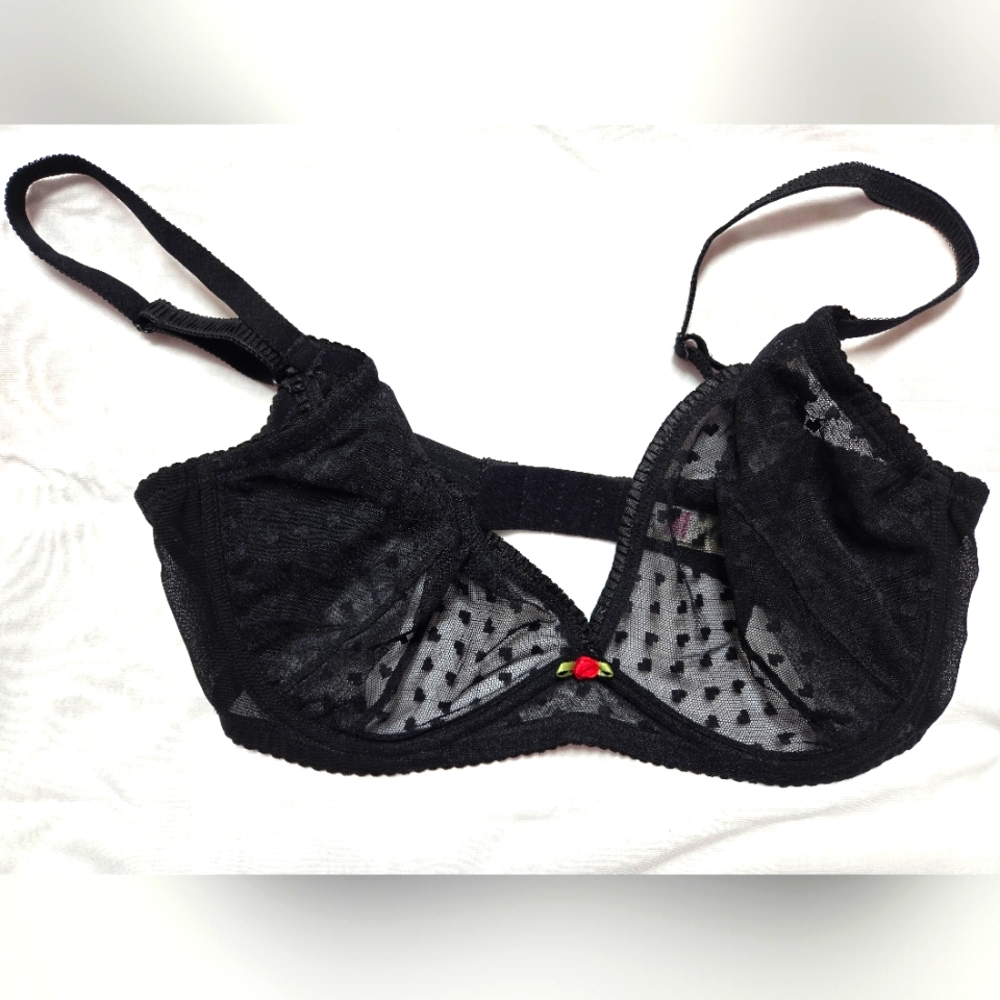 ✨️🌹Elegant Black Lace Bra 34DD🌹✨️